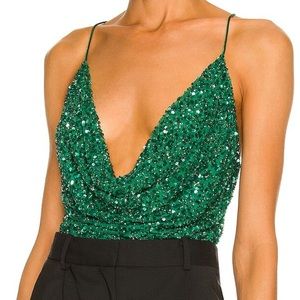 Crystal, bead and sequin top by retrofete